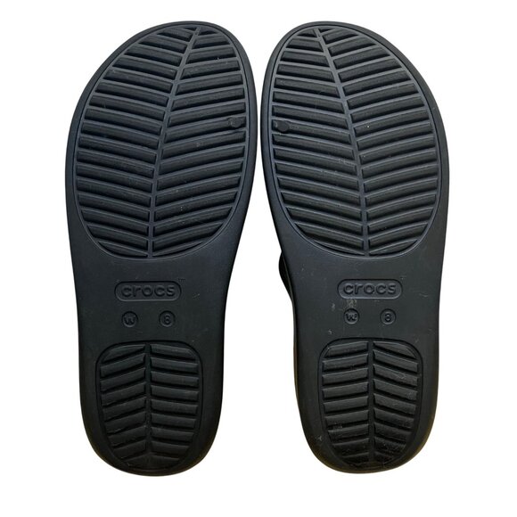 Crocs Women’s Black EVA Getaway Strappy Slide Sandals Size W8 - Picture 8 of 8